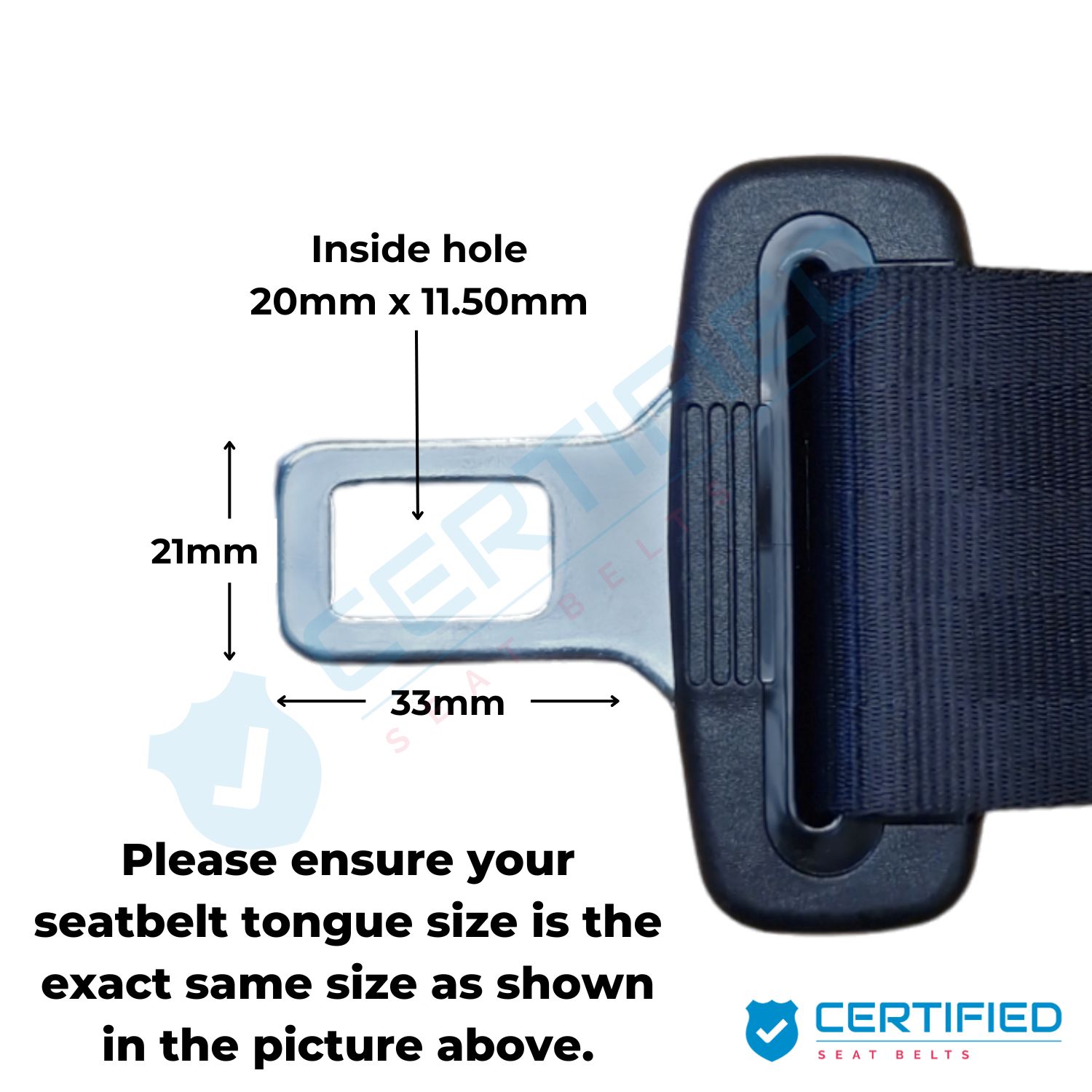 Seat Belt Extender - Certified Seat Belts