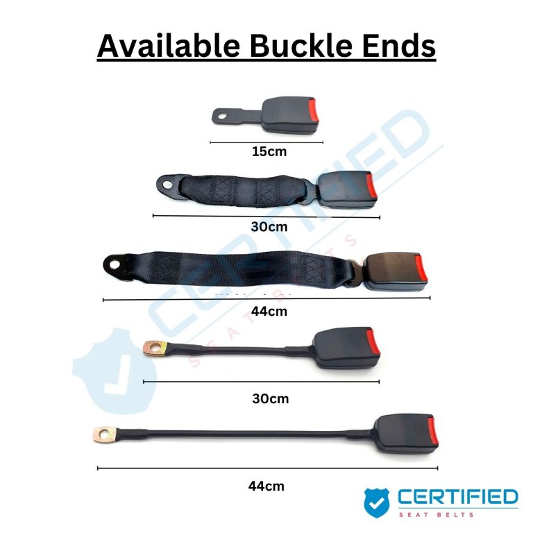 Corbeau 3-Point Retractable Seat Belt in Black 43321B